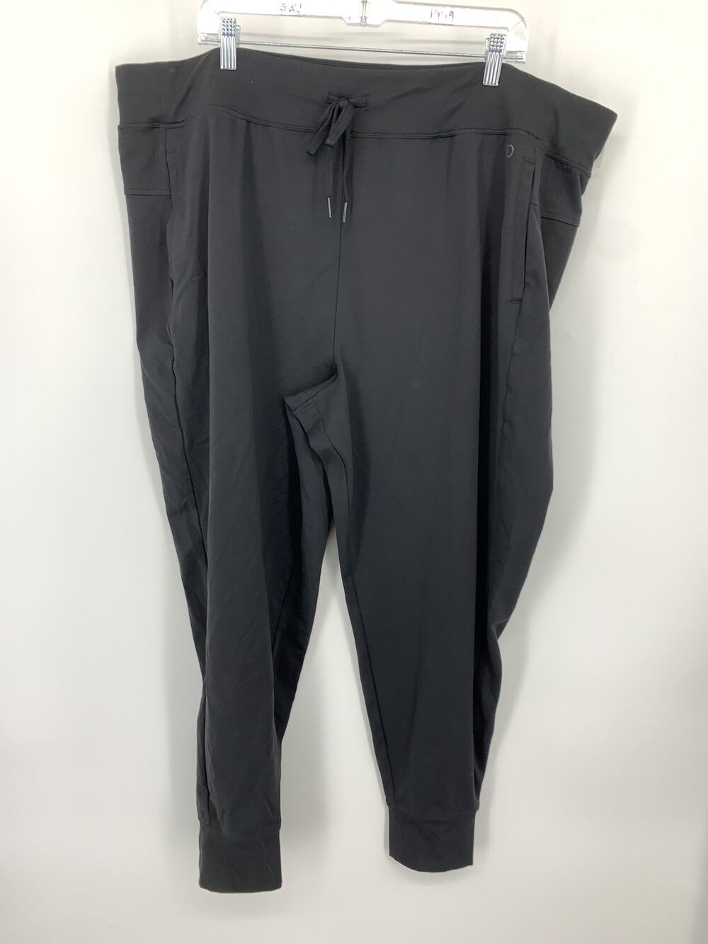 NWT CALIA Essential Cozy Collection Jogger Pants Womens 2X Black Drawstring